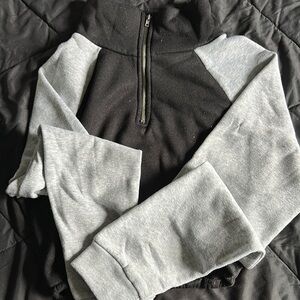 SHEIN Black and Gray Colorblock Pullover